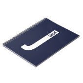 Modernes Personalisiertes Fettmonogramm und Name Notizblock (Linke Seite)