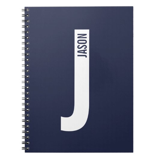 Modernes Personalisiertes Fettmonogramm und Name Notizblock (Vorderseite)