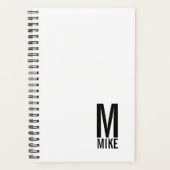 Modernes Personalisiertes Fettmonogramm und Name Planer (Vorderseite)