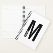 Modernes Personalisiertes Fettmonogramm und Name Planer (Anzeige)