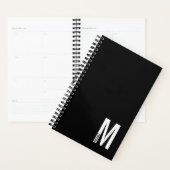 Modernes Personalisiertes Fettmonogramm und Name Planer (Anzeige)