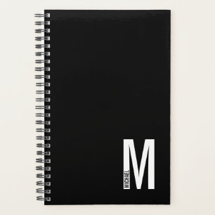 Modernes Personalisiertes Fettmonogramm und Name Planer