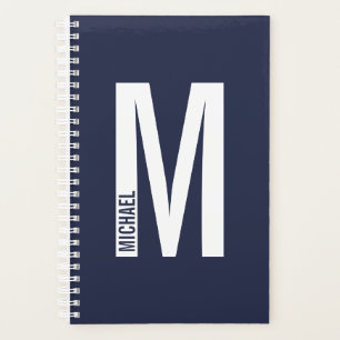 Modernes Personalisiertes Fettmonogramm und Name Planer