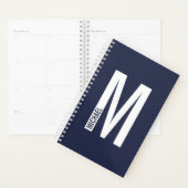 Modernes Personalisiertes Fettmonogramm und Name Planer (Anzeige)