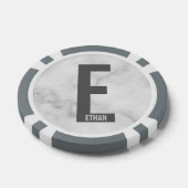 Modernes Personalisiertes Fettmonogramm und Name Pokerchips (Einzeln)