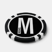 Modernes Personalisiertes Fettmonogramm und Name Pokerchips (Einzeln)