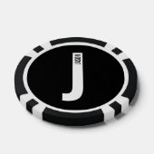 Modernes Personalisiertes Fettmonogramm und Name Pokerchips (Einzeln)