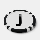 Modernes Personalisiertes Fettmonogramm und Name Pokerchips (Einzeln)