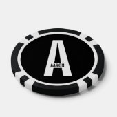 Modernes Personalisiertes Fettmonogramm und Name Pokerchips (Einzeln)