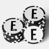 Modernes Personalisiertes Fettmonogramm und Name Pokerchips (Stapel)