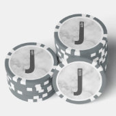 Modernes Personalisiertes Fettmonogramm und Name Pokerchips (Stapel)