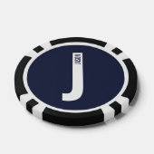 Modernes Personalisiertes Fettmonogramm und Name Pokerchips (Einzeln)