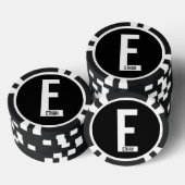 Modernes Personalisiertes Fettmonogramm und Name Pokerchips (Stapel)