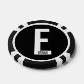 Modernes Personalisiertes Fettmonogramm und Name Pokerchips (Einzeln)