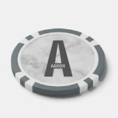 Modernes Personalisiertes Fettmonogramm und Name Pokerchips (Einzeln)