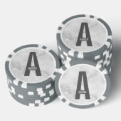 Modernes Personalisiertes Fettmonogramm und Name Pokerchips (Stapel)
