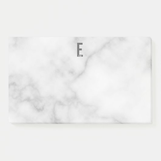 Modernes Personalisiertes Fettmonogramm und Name Post-it Klebezettel (Vorderseite)