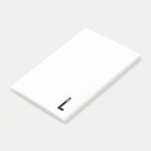 Modernes Personalisiertes Fettmonogramm und Name Post-it Klebezettel (angewinkelt)