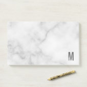 Modernes Personalisiertes Fettmonogramm und Name Post-it Klebezettel (Auf Schreibtisch)