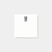 Modernes Personalisiertes Fettmonogramm und Name Post-it Klebezettel (Vorderseite)