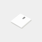 Modernes Personalisiertes Fettmonogramm und Name Post-it Klebezettel (angewinkelt)
