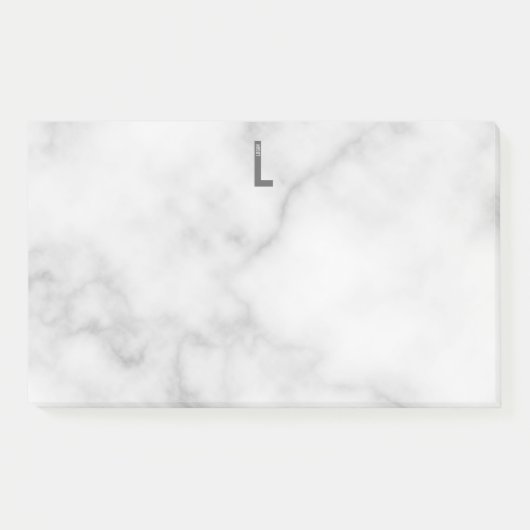 Modernes Personalisiertes Fettmonogramm und Name Post-it Klebezettel (Vorderseite)
