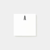 Modernes Personalisiertes Fettmonogramm und Name Post-it Klebezettel (Vorderseite)