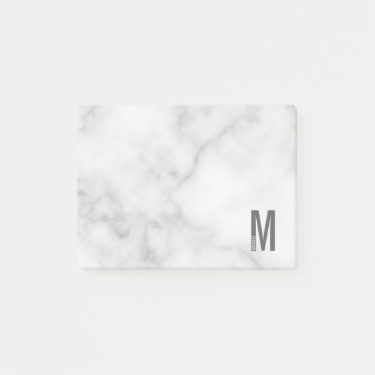 Modernes Personalisiertes Fettmonogramm und Name Post-it Klebezettel (Vorderseite)