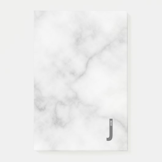 Modernes Personalisiertes Fettmonogramm und Name Post-it Klebezettel (Vorderseite)