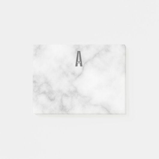 Modernes Personalisiertes Fettmonogramm und Name Post-it Klebezettel (Vorderseite)