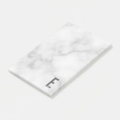Modernes Personalisiertes Fettmonogramm und Name Post-it Klebezettel (angewinkelt)