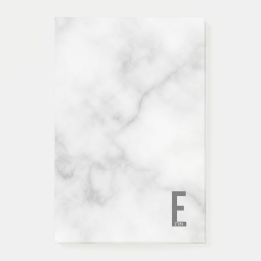 Modernes Personalisiertes Fettmonogramm und Name Post-it Klebezettel (Vorderseite)