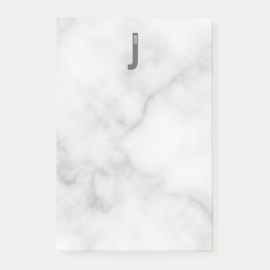 Modernes Personalisiertes Fettmonogramm und Name Post-it Klebezettel (Vorderseite)