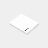 Modernes Personalisiertes Fettmonogramm und Name Post-it Klebezettel (angewinkelt)