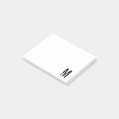 Modernes Personalisiertes Fettmonogramm und Name Post-it Klebezettel (angewinkelt)