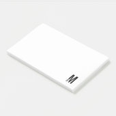 Modernes Personalisiertes Fettmonogramm und Name Post-it Klebezettel (angewinkelt)