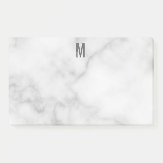 Modernes Personalisiertes Fettmonogramm und Name Post-it Klebezettel (Vorderseite)