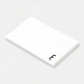 Modernes Personalisiertes Fettmonogramm und Name Post-it Klebezettel (angewinkelt)