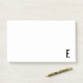 Modernes Personalisiertes Fettmonogramm und Name Post-it Klebezettel (Auf Schreibtisch)