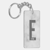 Modernes Personalisiertes Fettmonogramm und Name Schlüsselanhänger (Vorderseite links)