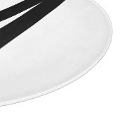 Modernes Personalisiertes Fettmonogramm und Name Schneidebrett (Ecke)