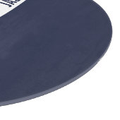 Modernes Personalisiertes Fettmonogramm und Name Schneidebrett (Ecke)