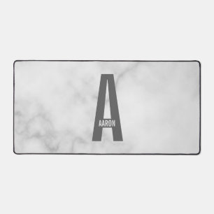Modernes Personalisiertes Fettmonogramm und Name Schreibtischunterlage