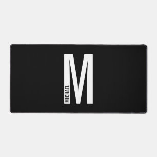 Modernes Personalisiertes Fettmonogramm und Name Schreibtischunterlage