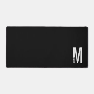 Modernes Personalisiertes Fettmonogramm und Name Schreibtischunterlage