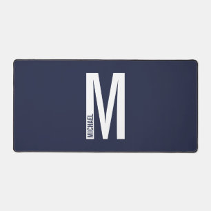 Modernes Personalisiertes Fettmonogramm und Name Schreibtischunterlage