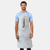 Modernes Personalisiertes Fettmonogramm und Name Schürze (Getragen)