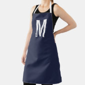 Modernes Personalisiertes Fettmonogramm und Name Schürze (InSitu)