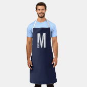 Modernes Personalisiertes Fettmonogramm und Name Schürze (Getragen)
