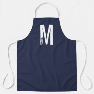 Modernes Personalisiertes Fettmonogramm und Name Schürze